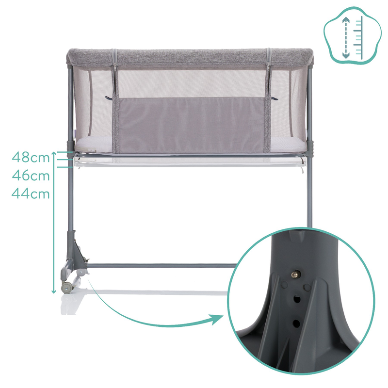 Fillikid bedside crib eco - grey, , medium-null