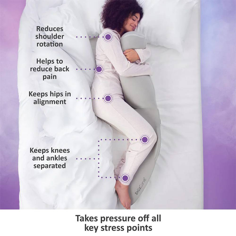 Snuz curve pregnancy pillow - grey, , medium-null