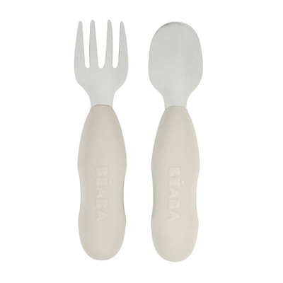 Beaba precutlery stainless steel set x2 - velvet grey, , medium