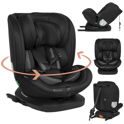 Bastiaan isofix 360&deg; i-size 40-150cm black carbon car seat, , medium