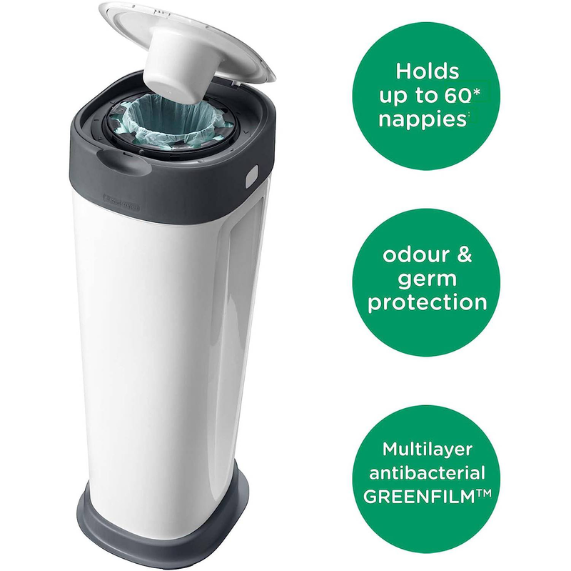 Tommee tippee nappy bin xl - white, , medium-null