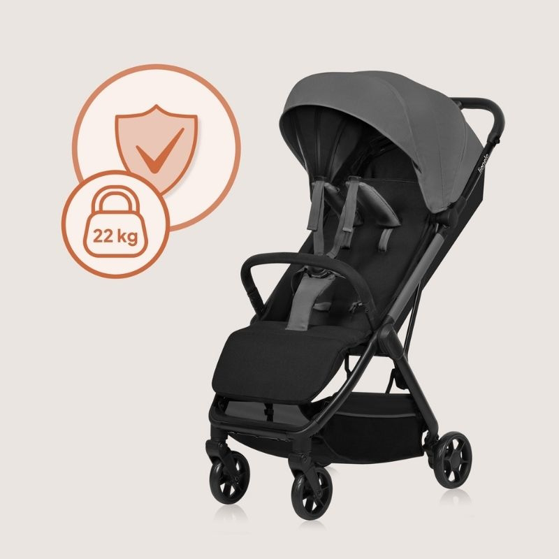 Julie Air grey stone stroller, , medium-null