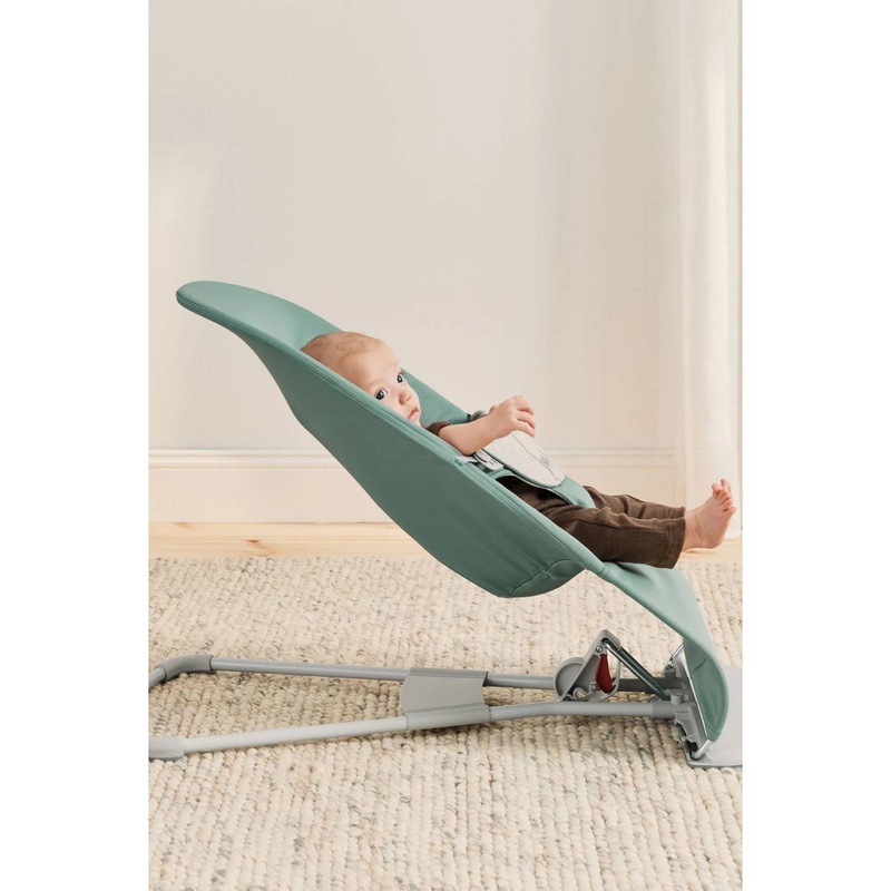 Babybjorn bouncer - woven jersey light sage/grey, , medium-null