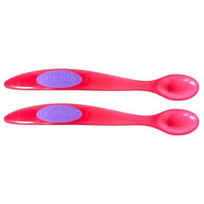 Dr. Browns pink infant feeding 2 spoon 4m+, , medium