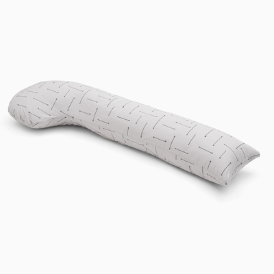 Simply good pregnancy pillow - white lines on grey, , medium