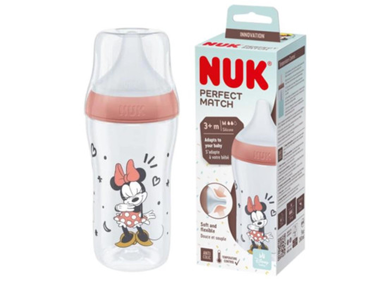 Nuk | perfect match disney minnie &pi;&lambda;&alpha;&sigma;&tau;&iota;&kappa;ό &mu;&pi;&iota;&mu;&pi;&epsilon;&rho;ό 3m+ | 260ml, , medium-null