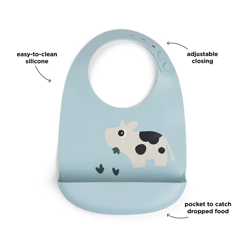 Done by deer silicone bib dotti - blue, , medium-null