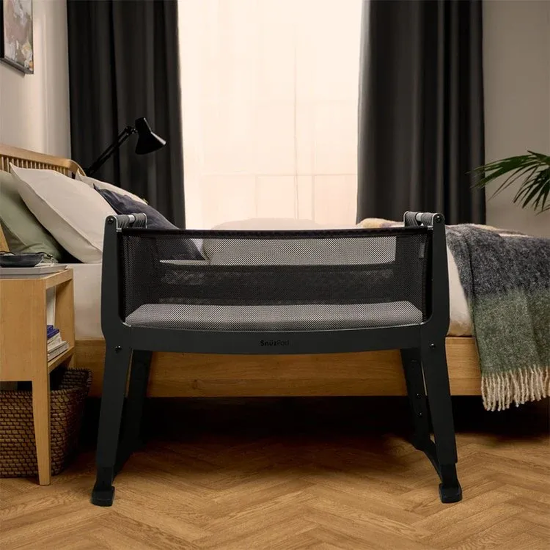 Snuzpod studio bedside crib - brooklyn graphite, , medium-null