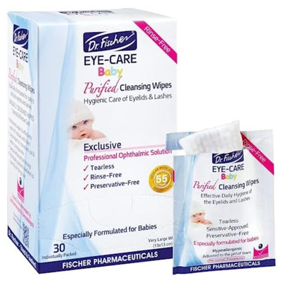 Dr fisher eye care baby cleansing wipes, , medium