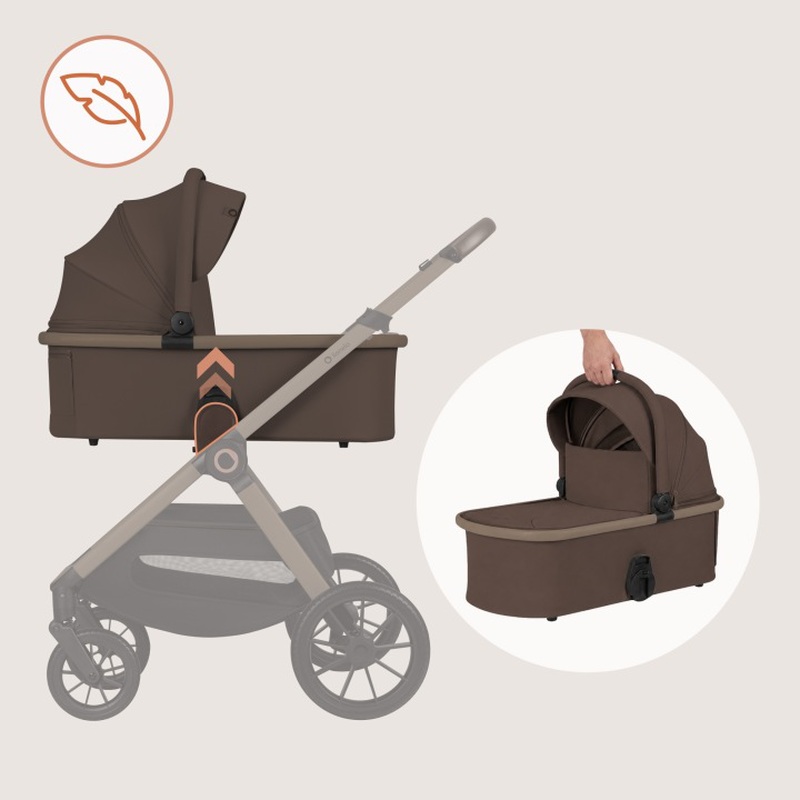 Layla 2 in 1 beige taupe stroller, , medium-null