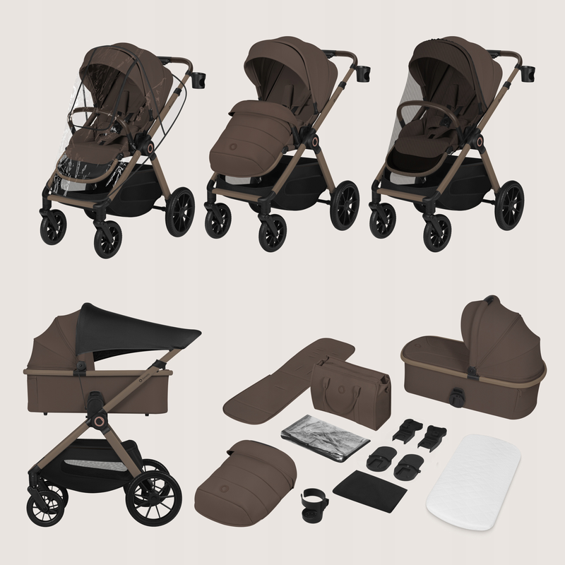 Layla 2 in 1 beige taupe stroller, , medium-null