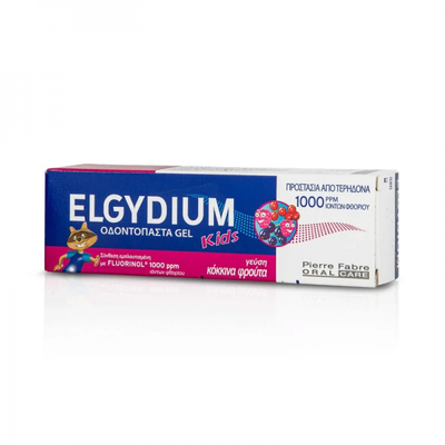 Elgydium kids red berries &pi;&alpha;&iota;&delta;&iota;&kappa;ή &omicron;&delta;&omicron;&nu;&tau;ό&pi;&alpha;&sigma;&tau;&alpha; 2-6 &epsilon;&tau;ώ&nu; &mu;&epsilon; &gamma;&epsilon;ύ&sigma;&eta; &kappa;ό&kappa;&kappa;&iota;&nu;&alpha; &phi;&rho;&omicron;ύ&tau;&alpha; 50 ml, , medium