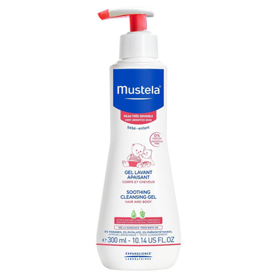 Mustela soothing cleansing gel, for very sensitive skin. Hair & body 300ml, , medium