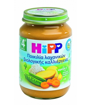 Hipp | &gamma;&epsilon;ύ&mu;&alpha; &pi;&omicron;&iota;&kappa;&iota;&lambda;ί&alpha; &lambda;&alpha;&chi;&alpha;&nu;&iota;&kappa;ώ&nu; &alpha;&pi;ό &tau;&omicron;&nu; 4&omicron; &mu;ή&nu;&alpha; | 190g, , medium