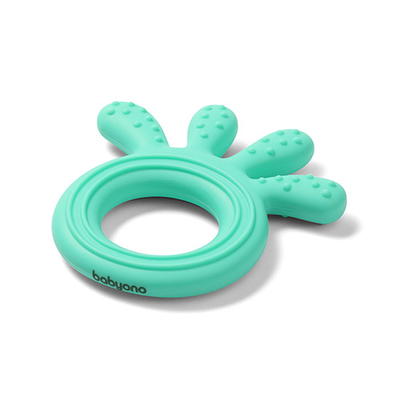 Babyono silicone teether octopus mint, , medium