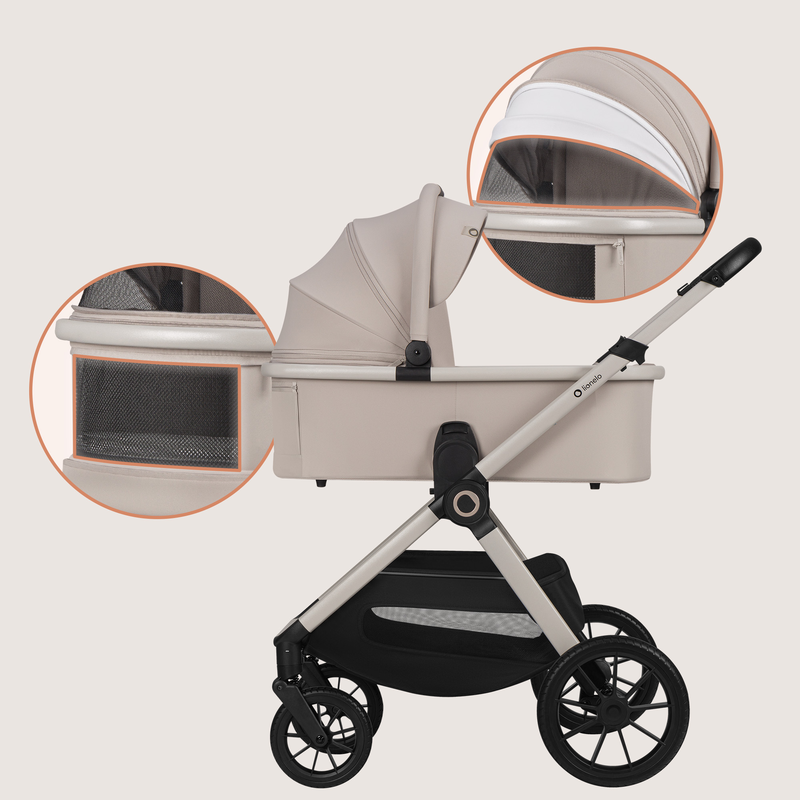 Layla 2 in 1 beige sand stroller, , medium-null