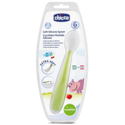 Chicco baby silicone spoon soft green f01-06828-51, , medium