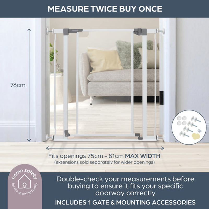 Dreambaby clear view stair safety gate lowrise 75-81cm, , medium-null