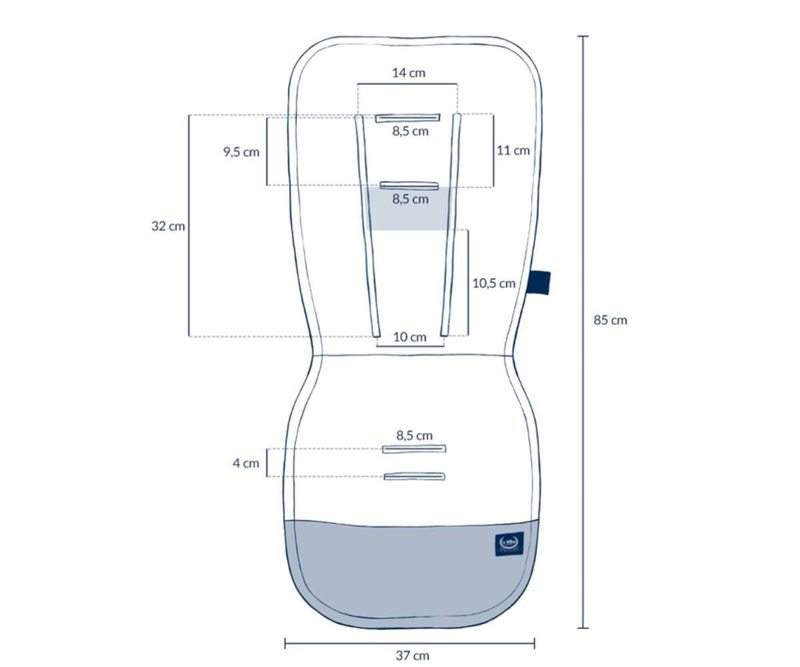 La millou seat liner jersey dundee & friends blue, , medium-null