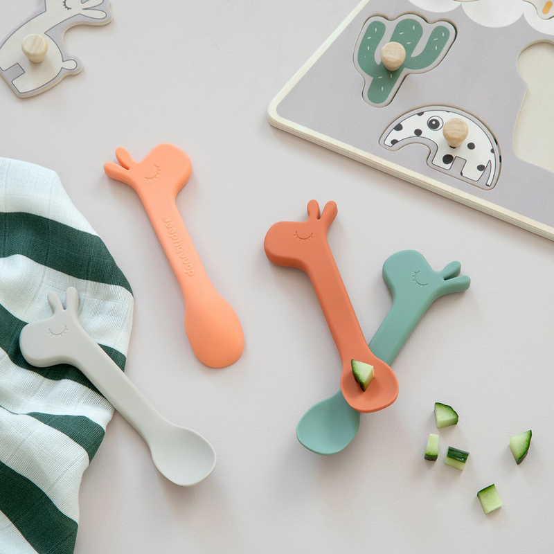 Done by deer silicone spoon 2-pack lalee - powder, , medium-null