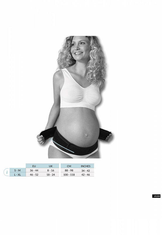 Carriwell maternity velcro support belt l/xl - black, , medium-null