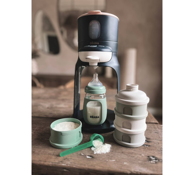 Beaba milk container 4 compartments - cotton/sagegreen, , medium-null