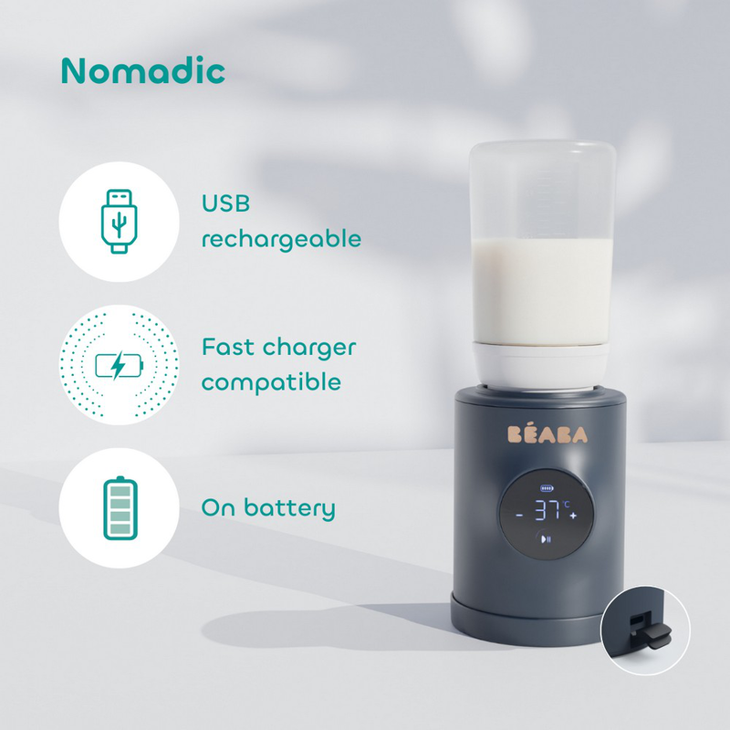 Beaba milk nomad bottle warmer - night blue, , medium-null