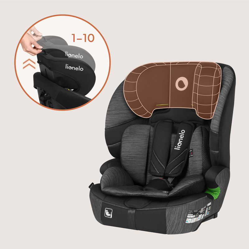 Levi fix isofix i-size 76-150cm grey stone car seat, , medium-null
