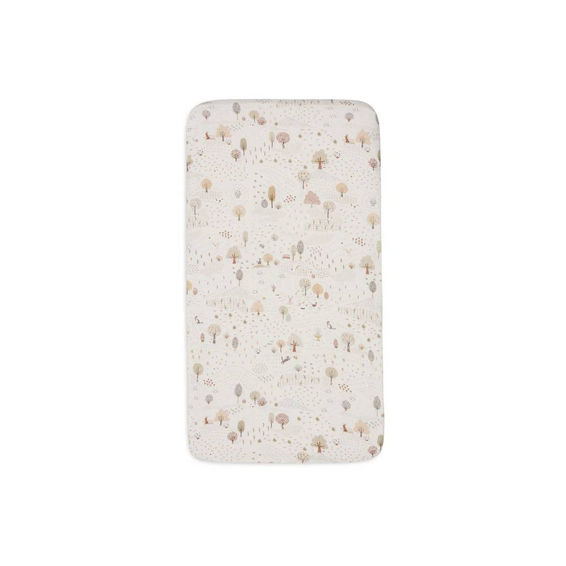 Jollein fitted sheet jersey 50x90 - tiny park, , medium-null