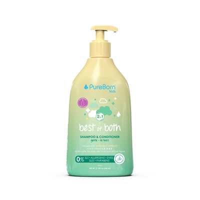 Pureborn best of both 2 in 1 shampoo & conditioner 650ml, , medium