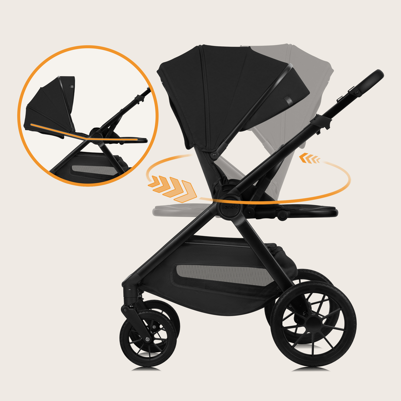 Layla 2 in 1 black onyx stroller, , medium-null
