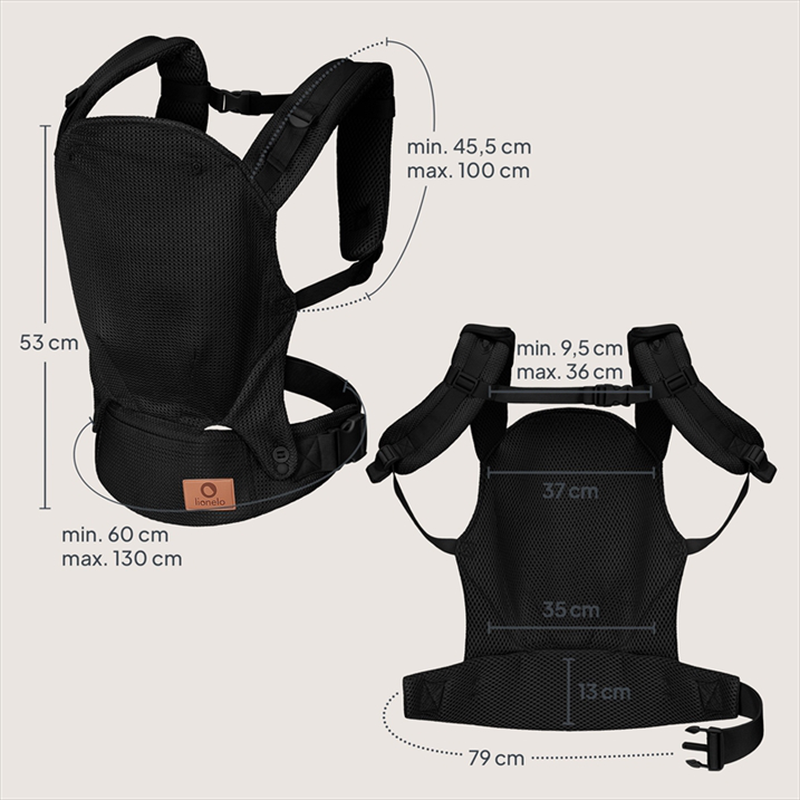 Margareet Air black ergonomic baby carrier, , medium-null