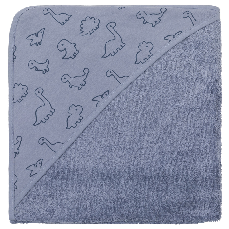 Fillikid hooded towel 75x75cm - dino blue, , medium-null