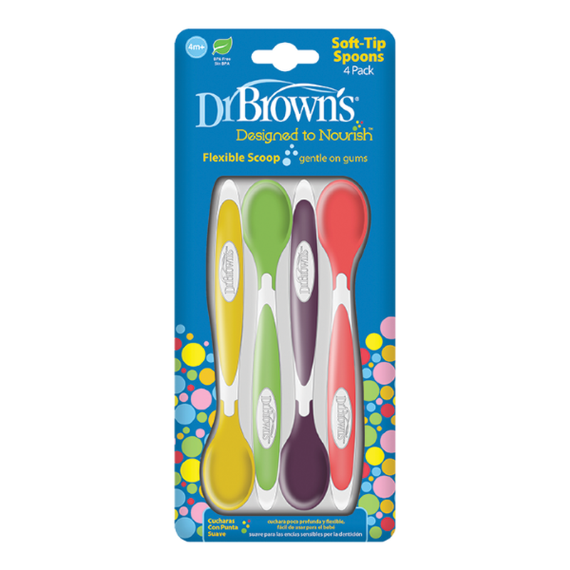 Dr. Brown's soft-tip spoons, flexible scoop 4m+ 4pieces, , medium-null