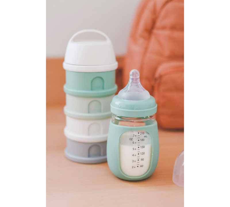 Beaba milk container 4 compartments - cotton/sagegreen, , medium-null