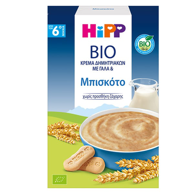 Hipp |bio &kappa;&rho;έ&mu;&alpha; &delta;&eta;&mu;&eta;&tau;&rho;&iota;&alpha;&kappa;ώ&nu; &mu;&epsilon; &gamma;ά&lambda;&alpha; & &mu;&pi;&iota;&sigma;&kappa;ό&tau;&omicron; 6m+ |250g, , medium