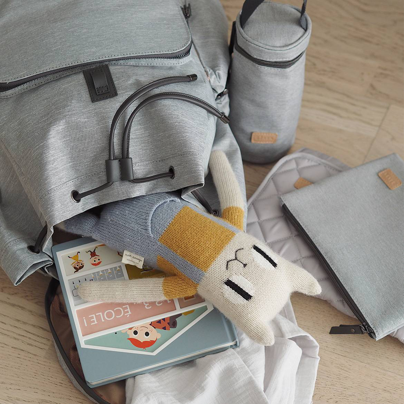 Beaba bag vancouver backpack -heather grey s, , medium-null