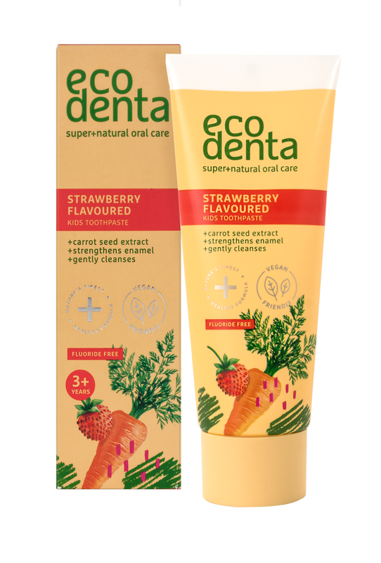 Ecodenta strawberry flavoured toothpaste for kids 75ml, , medium-null