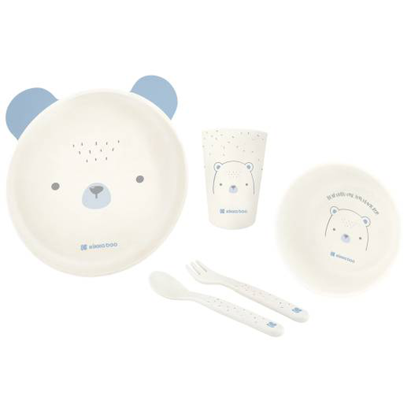 Kikka boo tableware bear with me blue, , medium-null