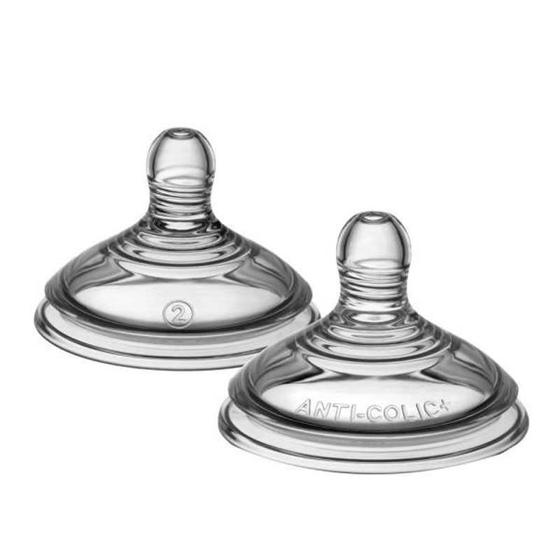 Tommee tippee advanced anti-colic bottle teats x 2 - medium flow, , medium-null