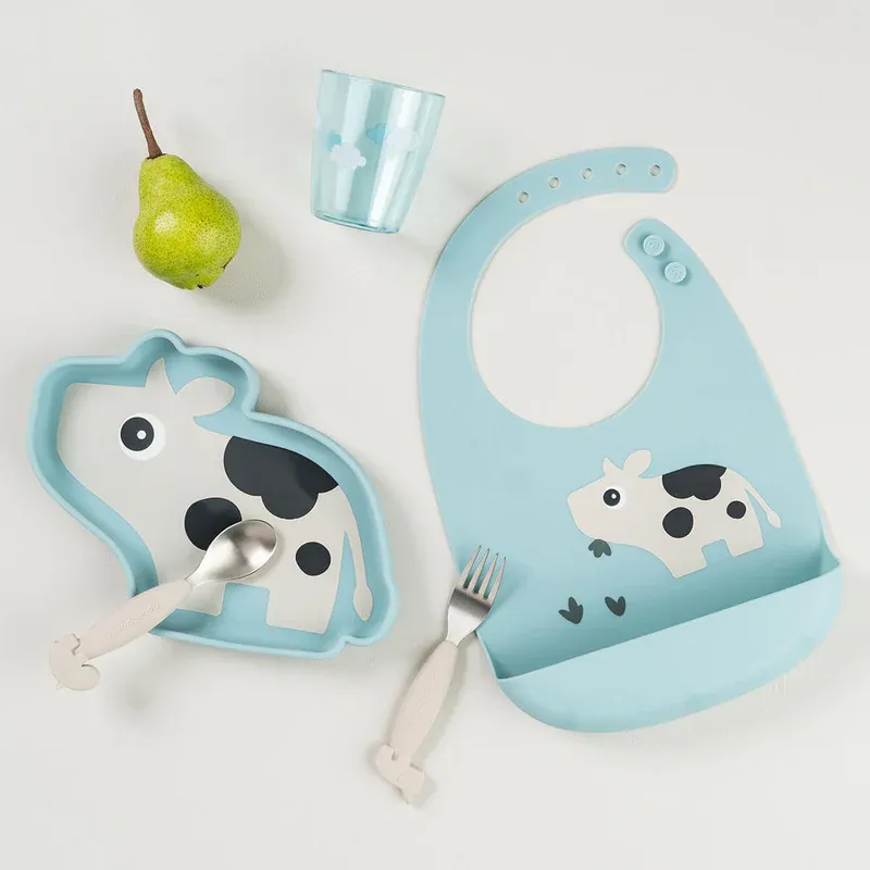 Done by deer silicone bib dotti - blue, , medium-null