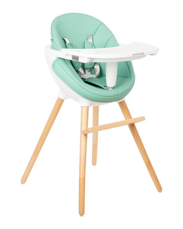 Kikka boo wooden highchair 2in1 mint, , medium-null
