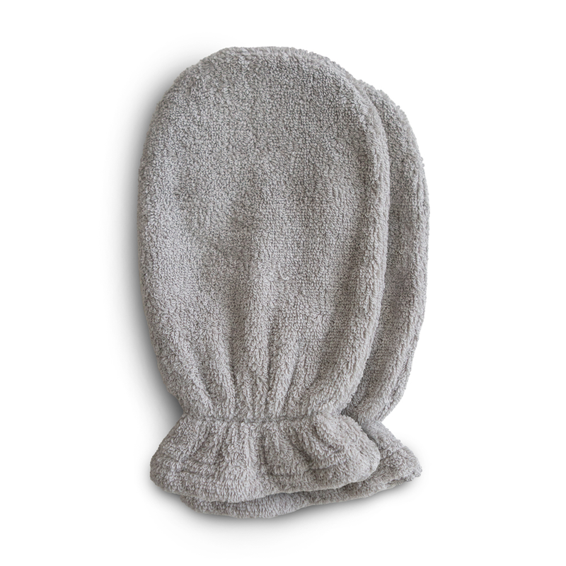 Mushie bath mitt 2-pack gray, , medium-null