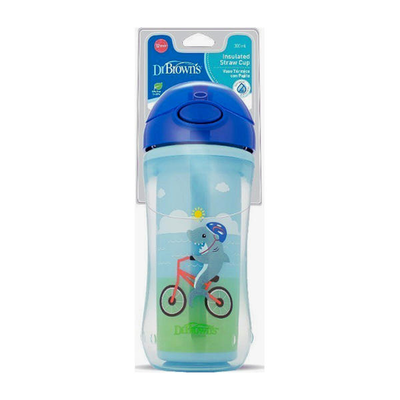 Dr. Browns blue insulated straw 300ml cup 12m+, , medium-null