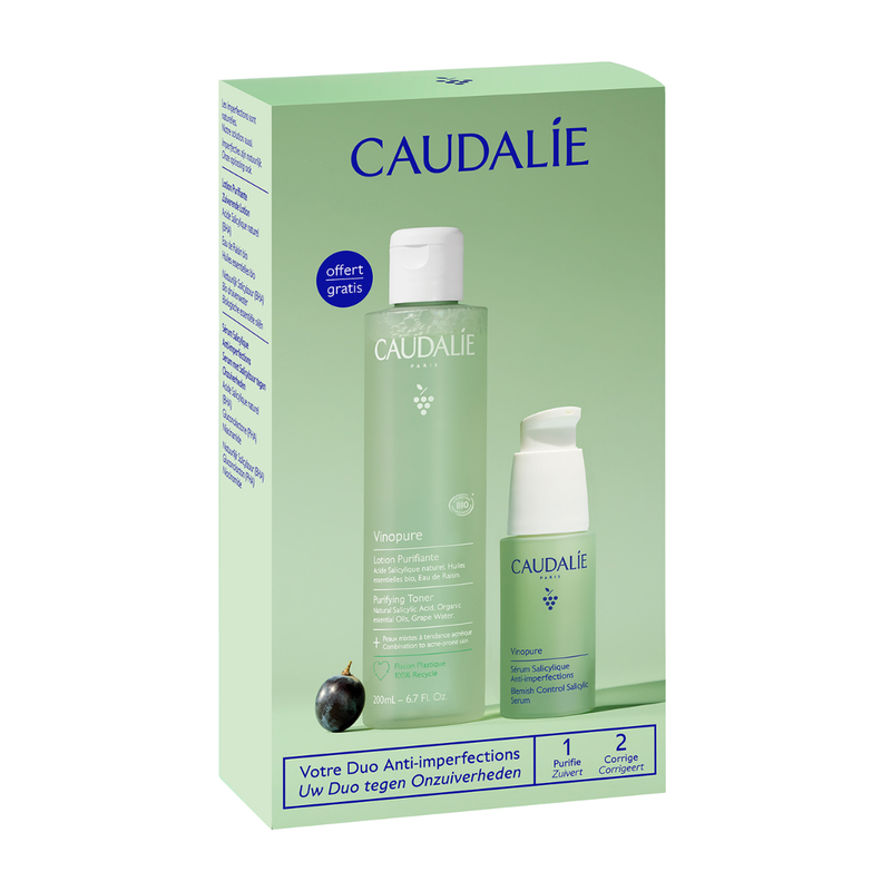 Caudalie promo vinopure blemish control salicylic serum &omicron;&rho;ό&sigmaf; &pi;&rho;&omicron;&sigma;ώ&pi;&omicron;&upsilon; &kappa;&alpha;&tau;ά &tau;&omega;&nu; &alpha;&tau;&epsilon;&lambda;&epsilon;&iota;ώ&nu;, 30ml & &delta;ώ&rho;&omicron; vinopure purifying toner &phi;&rho;&omicron;&nu;&tau;ί&delta;&alpha; &kappa;&alpha;&tau;ά &tau;&omega;&nu; &alpha;&tau;&epsilon;&lambda;&epsilon;&iota;ώ&nu;, 200ml, , medium-null