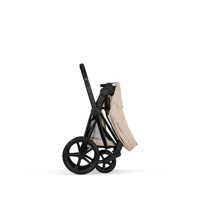 Cybex priam5 comfort + fold carrycot - matt black_cozy beige, , medium-null