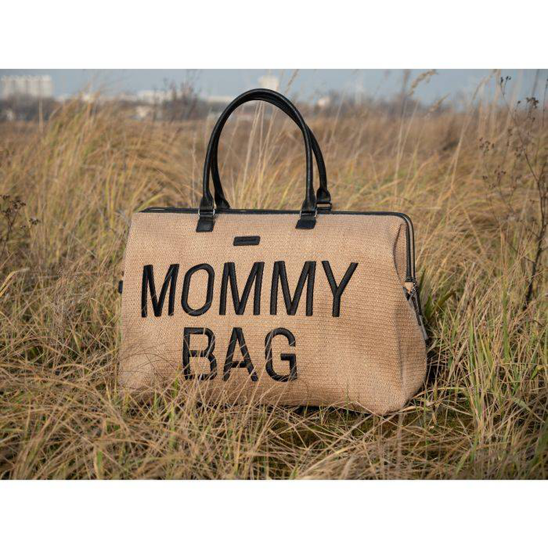 Childhome mommy bag - raffia look, , medium-null