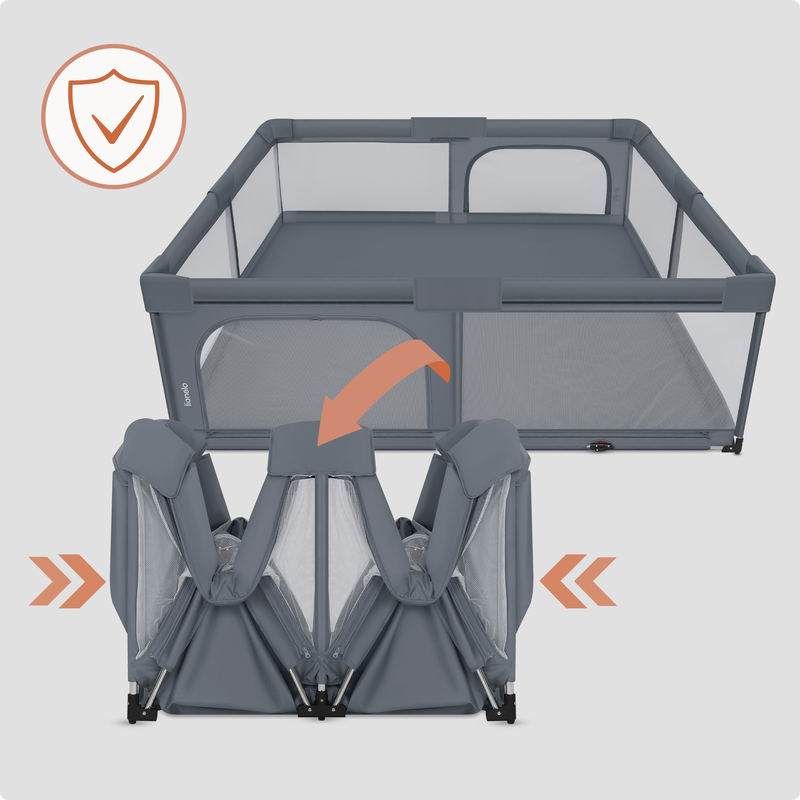 Florence easy fold grey graphite playpen 150*180cm-null