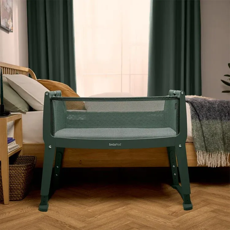 Snuzpod studio bedside crib - berlin green, , medium-null