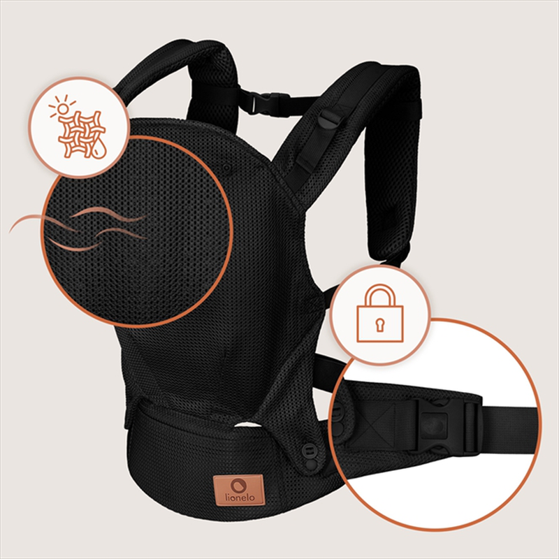 Margareet Air black ergonomic baby carrier, , medium-null